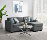 Storey Upholstered Sleeper Sectional Chaise Sofa Grey 504779 - Ella Furniture