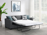 Storey Upholstered Sleeper Sectional Chaise Sofa Grey 504779 - Ella Furniture