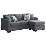 Storey Upholstered Sleeper Sectional Chaise Sofa Grey 504779 - Ella Furniture