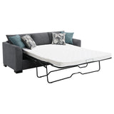 Storey Upholstered Sleeper Sectional Chaise Sofa Grey 504779 - Ella Furniture