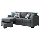 Storey Upholstered Sleeper Sectional Chaise Sofa Grey 504779 - Ella Furniture