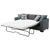 Storey Upholstered Sleeper Sectional Chaise Sofa Grey 504779 - Ella Furniture