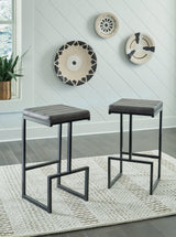 Strumford Gray/black Bar Height Bar Stool D109-130 - Ella Furniture