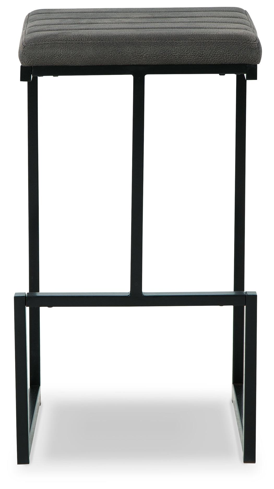 Strumford Gray/black Bar Height Bar Stool D109-130 - Ella Furniture