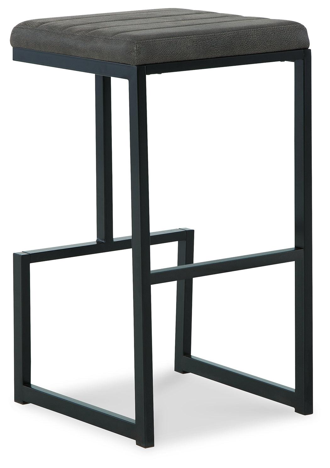 Strumford Gray/black Bar Height Bar Stool D109-130 - Ella Furniture