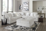 Stupendous Alloy 3-Piece Sectional with Ottoman - Ella Furniture