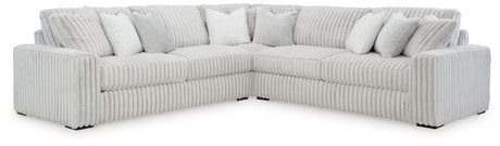 Stupendous Alloy 3-Piece Sectional with Ottoman - Ella Furniture