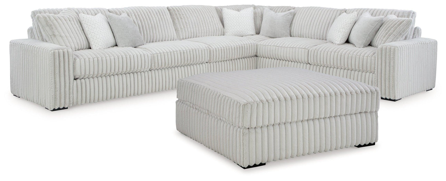 Stupendous Alloy 4-Piece Sectional with Ottoman - Ella Furniture