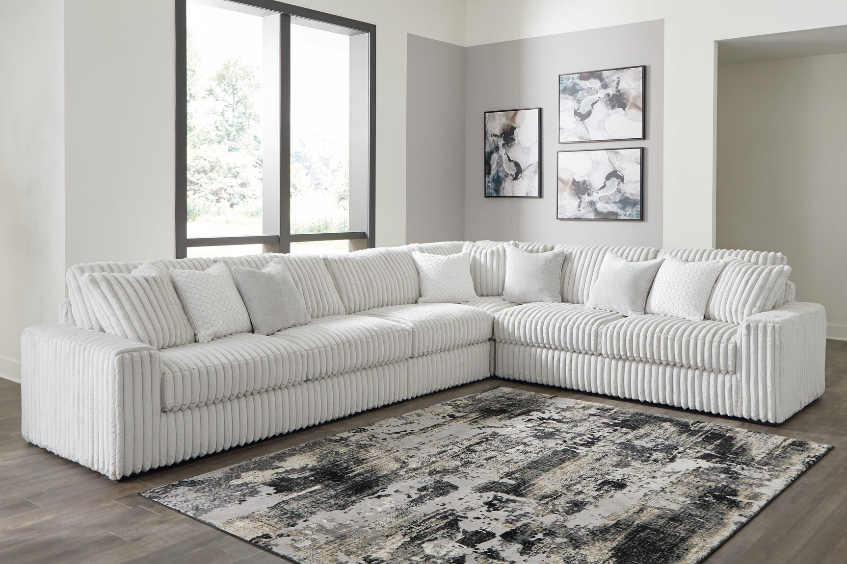 Stupendous Alloy 4-Piece Sectional with Ottoman - Ella Furniture