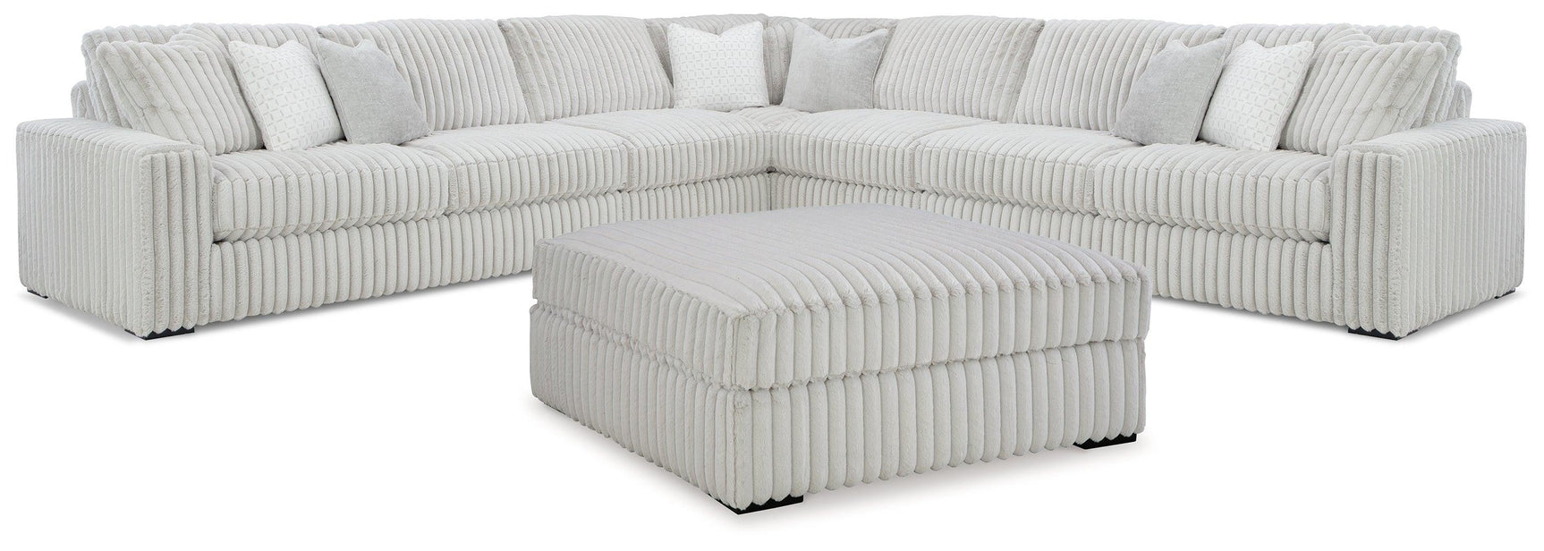 Stupendous Alloy 5-Piece Sectional with Ottoman - Ella Furniture