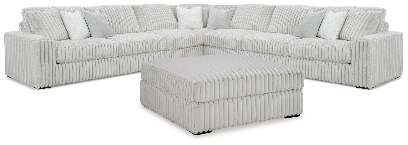 Stupendous Alloy 5-Piece Sectional with Ottoman - Ella Furniture