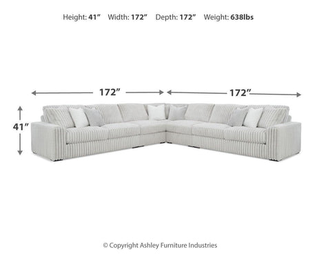Stupendous Alloy 5-Piece Sectional with Ottoman - Ella Furniture