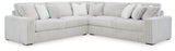 Stupendous Alloy Velvet 3-Piece Sectional - Ella Furniture
