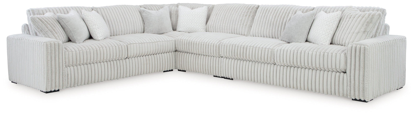 Stupendous Alloy Velvet 4-Piece Sectional - Ella Furniture