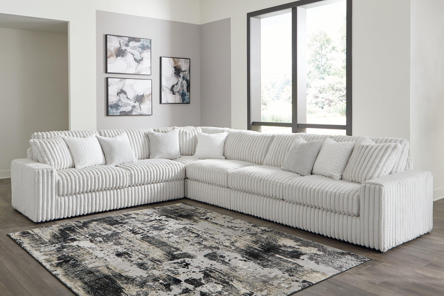 Stupendous Alloy Velvet 4-Piece Sectional - Ella Furniture