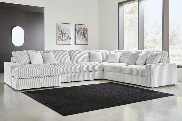 Stupendous Alloy Velvet 5-Piece Sectional with Chaise from Ella Furniture