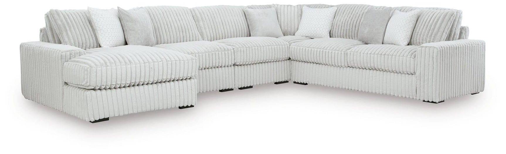 Stupendous Alloy Velvet 5-Piece Sectional with Chaise view 3