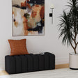 Summer Fabric Upholstered Tufted Accent Bench Charcoal 910294 - Ella Furniture