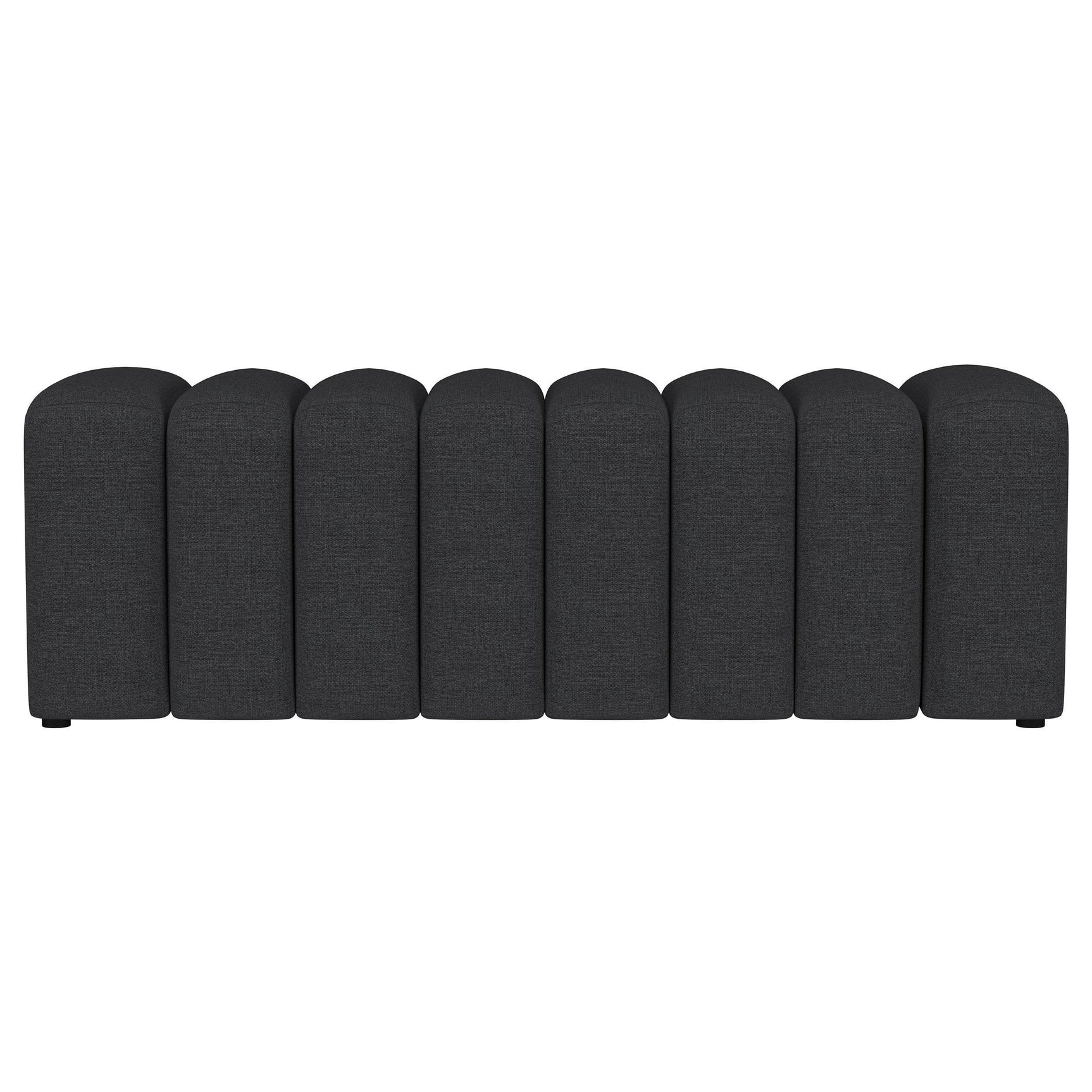 Summer Fabric Upholstered Tufted Accent Bench Charcoal 910294 - Ella Furniture