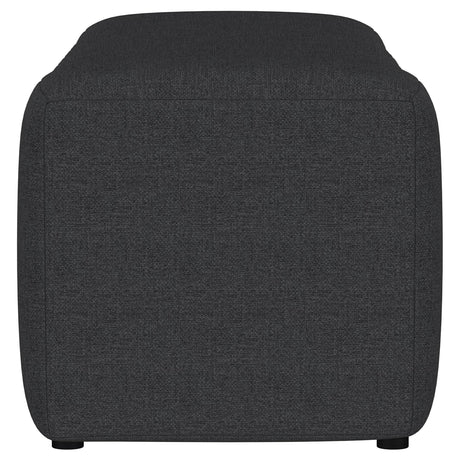 Summer Fabric Upholstered Tufted Accent Bench Charcoal 910294 - Ella Furniture