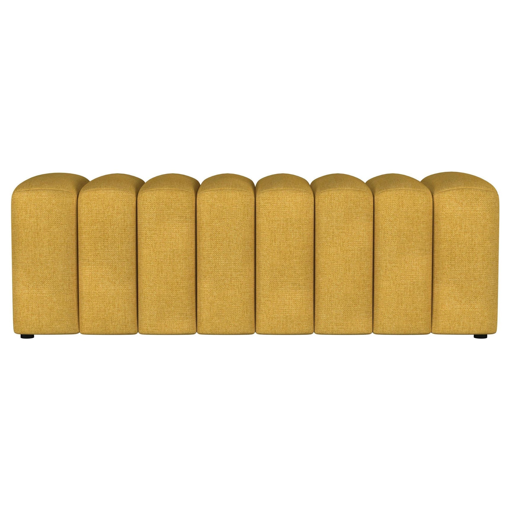 Summer Fabric Upholstered Tufted Accent Bench Mustard Yellow 910292 - Ella Furniture