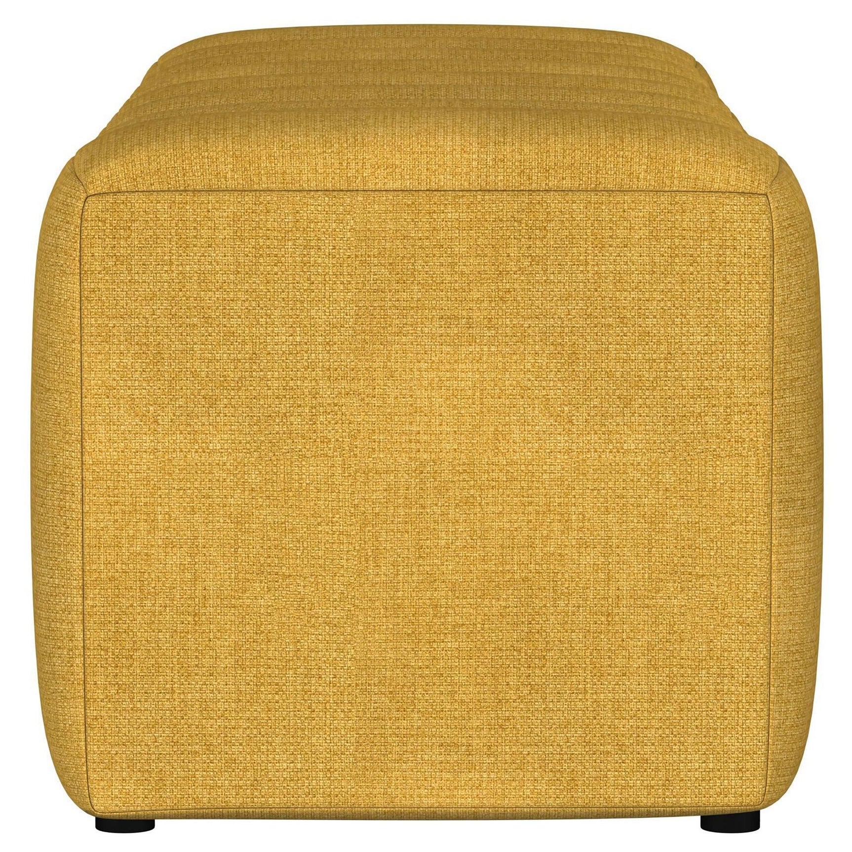 Summer Fabric Upholstered Tufted Accent Bench Mustard Yellow 910292 - Ella Furniture