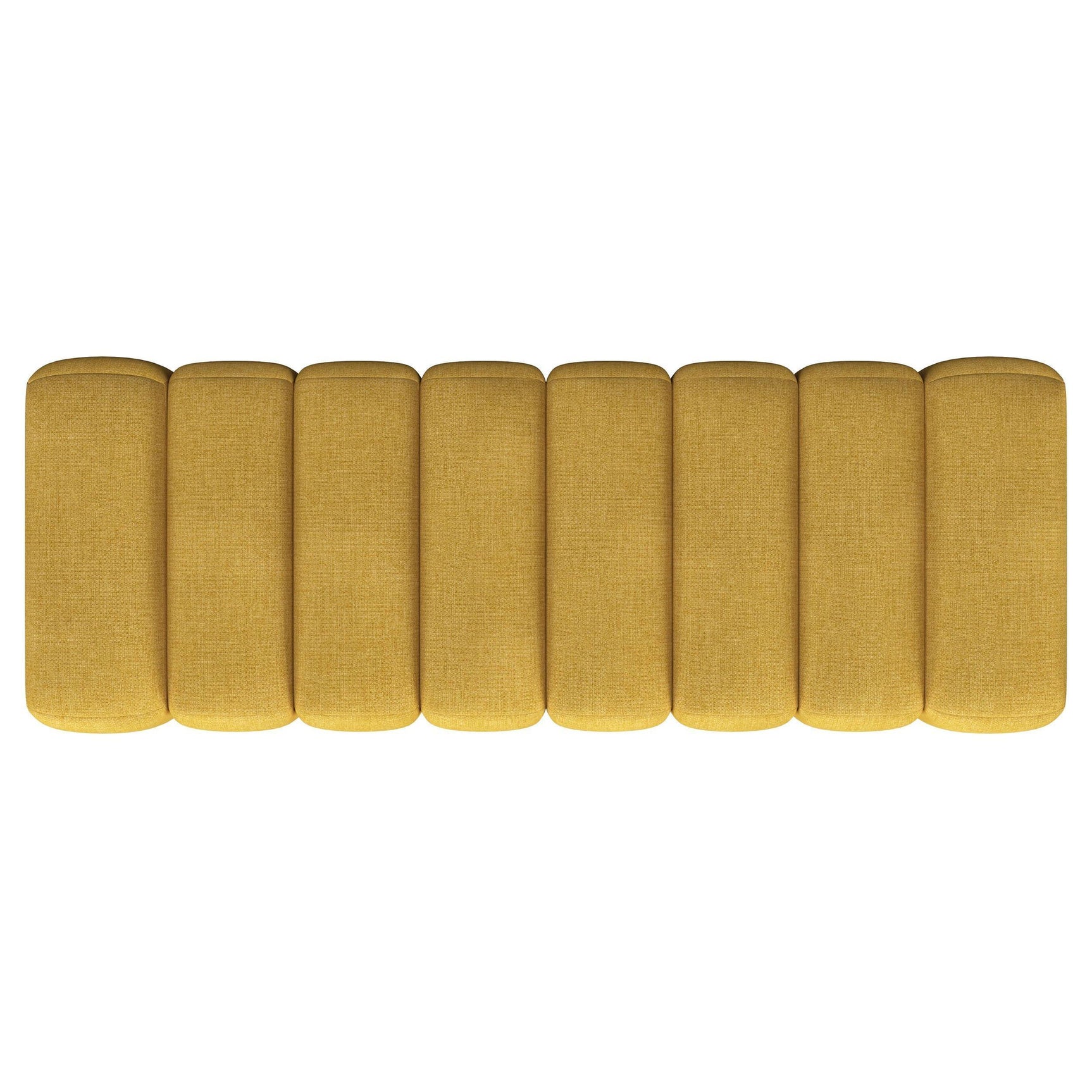 Summer Fabric Upholstered Tufted Accent Bench Mustard Yellow 910292 - Ella Furniture