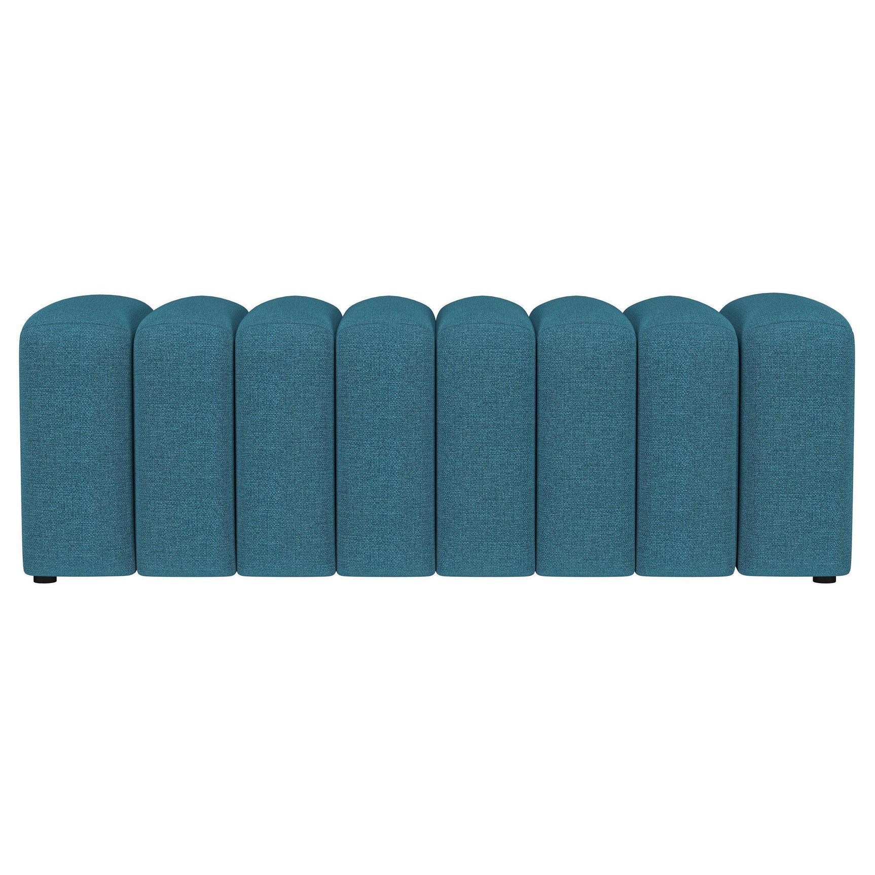 Summer Fabric Upholstered Tufted Accent Bench Peacock Blue 910293 - Ella Furniture