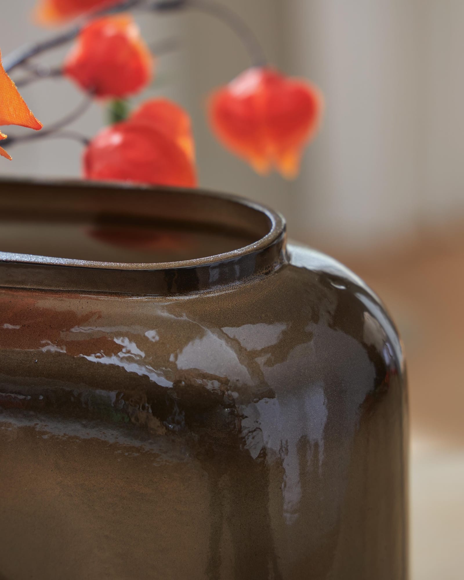 Sumner Gray/Gold Finish Vase detail view