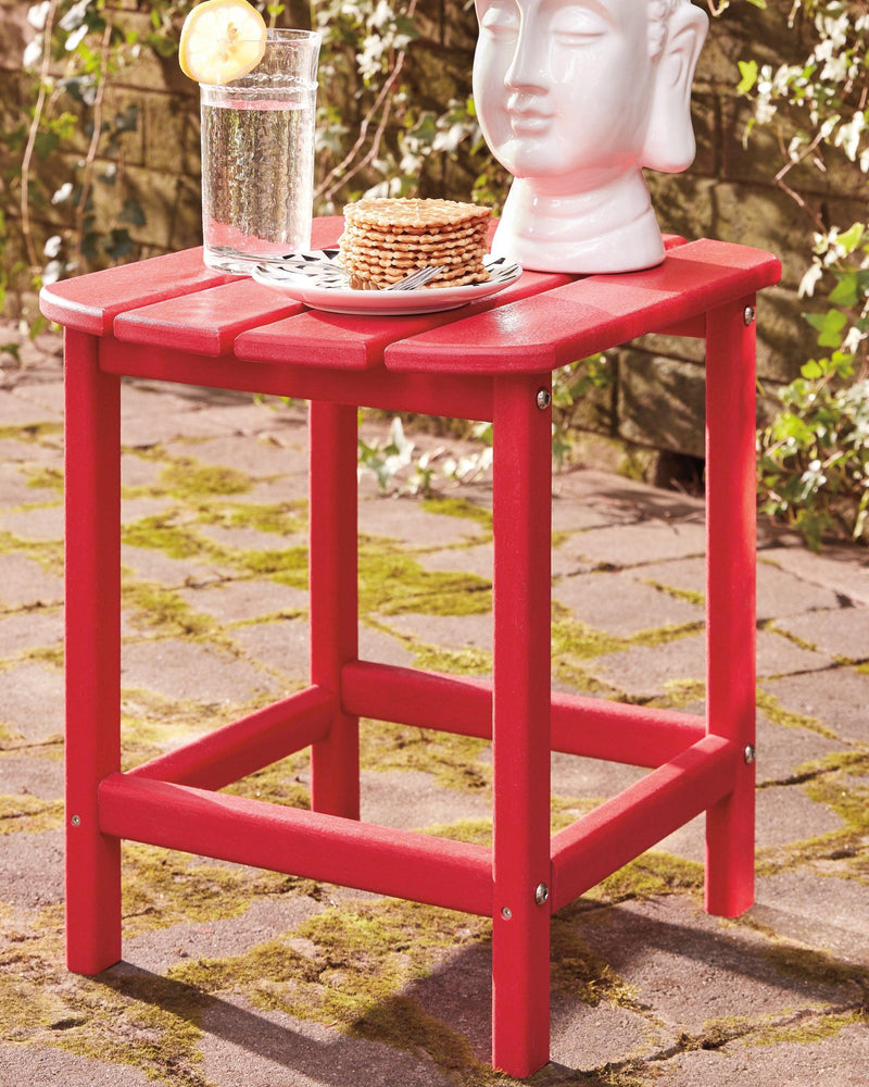 Sundown Red Treasure 2 Outdoor Chairs With End Table - Ella Furniture