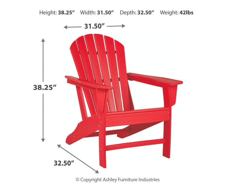 Sundown Red Treasure 2 Outdoor Chairs With End Table - Ella Furniture