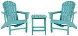 Sundown Turquoise Treasure 2 Outdoor Chairs With End Table - Ella Furniture