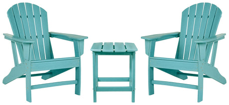 Sundown Turquoise Treasure 2 Outdoor Chairs With End Table - Ella Furniture