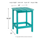 Sundown Turquoise Treasure Outdoor Chair With End Table - Ella Furniture
