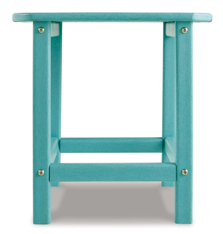 Sundown Turquoise Treasure Outdoor Chair With End Table - Ella Furniture