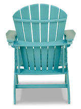 Sundown Turquoise Treasure Outdoor Chair With End Table - Ella Furniture