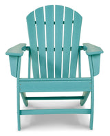 Sundown Turquoise Treasure Outdoor Chair With End Table - Ella Furniture