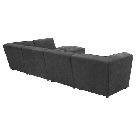 SUNNY Sunny 6-piece Upholstered Modular Sectional Sofa Charcoal 552081-SET - Ella Furniture