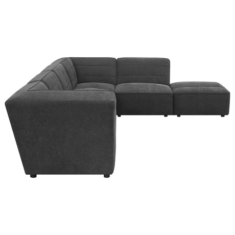 SUNNY Sunny Upholstered Armless Chair Dark Charcoal 552081 - Ella Furniture