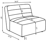 SUNNY Sunny Upholstered Armless Chair Natural 551621 - Ella Furniture