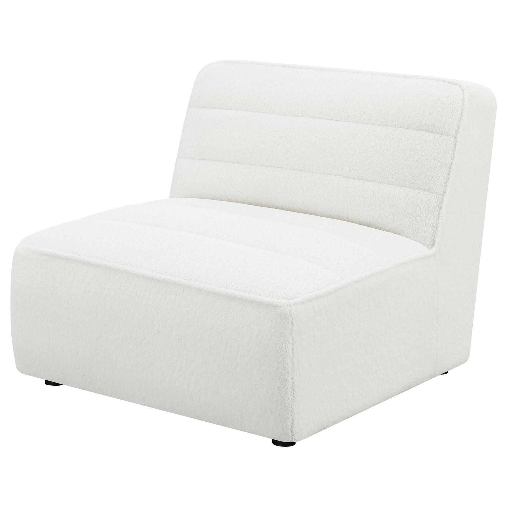 SUNNY Sunny Upholstered Armless Chair Natural 551621 - Ella Furniture