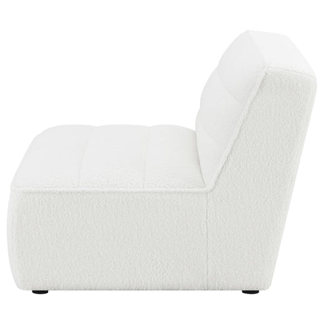 SUNNY Sunny Upholstered Armless Chair Natural 551621 - Ella Furniture
