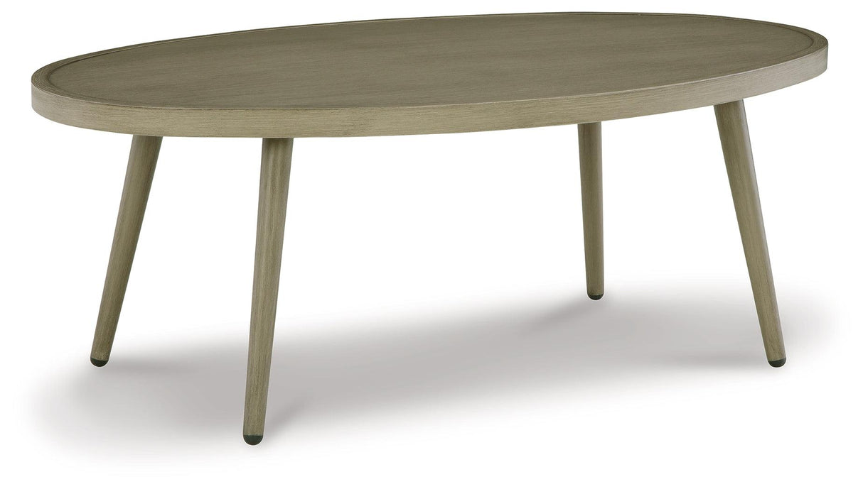 Swiss Beige Valley Outdoor Coffee Table With End Table - Ella Furniture