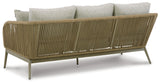 Swiss Beige Valley Outdoor Sofa And 2 Lounge Chairs With Coffee Table And 2 End Tables - Ella Furniture