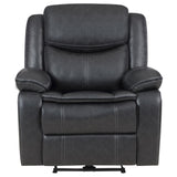 Sycamore Upholstered Power Recliner Chair Dark Grey 610233P - Ella Furniture
