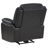 Sycamore Upholstered Power Recliner Chair Dark Grey 610233P - Ella Furniture