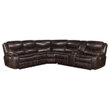 Sycamore Upholstered Power Reclining Sectional Sofa Brown 610190P - Ella Furniture