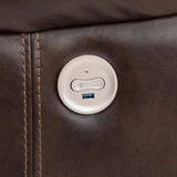 Sycamore Upholstered Power Reclining Sectional Sofa Brown 610190P - Ella Furniture