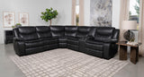 Sycamore Upholstered Power Reclining Sectional Sofa Grey 610200P - Ella Furniture