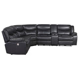 Sycamore Upholstered Power Reclining Sectional Sofa Grey 610200P - Ella Furniture